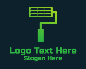 Green Bamboo Paint Roller Logo