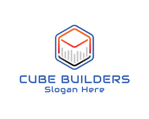 Tech Cube Statistics logo design