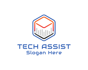 Tech Cube Statistics logo design