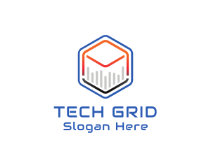 Tech Cube Statistics logo design