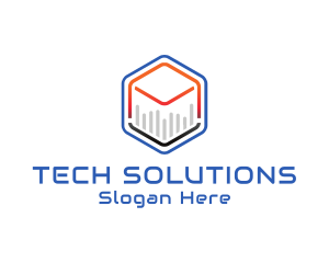 Tech Cube Statistics logo design