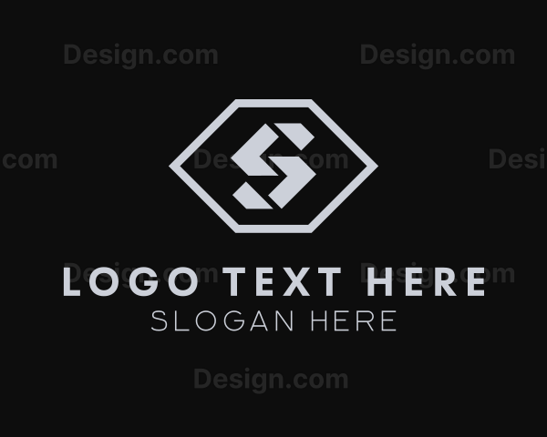 Hexagon Shape Letter S Logo