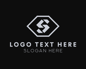 Hexagon Shape Letter S logo