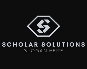 Hexagon Shape Letter S logo design