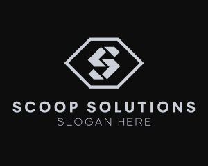 Hexagon Shape Letter S logo design