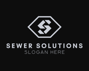 Hexagon Shape Letter S logo design