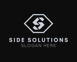 Hexagon Shape Letter S logo design