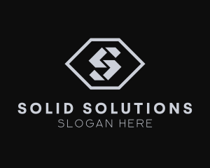 Hexagon Shape Letter S logo design