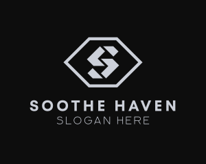 Hexagon Shape Letter S logo design