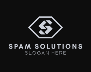 Hexagon Shape Letter S logo design