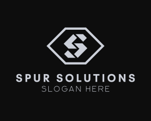 Hexagon Shape Letter S logo design