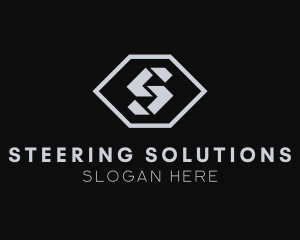 Hexagon Shape Letter S logo design