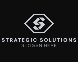 Hexagon Shape Letter S logo design