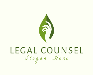 Hand Herbal Leaf logo