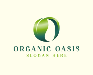 Leaf Organic Letter O logo design