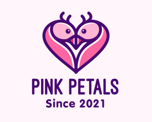 Romantic Peacock Heart logo design