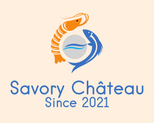 Ocean Shrimp & Fish logo design