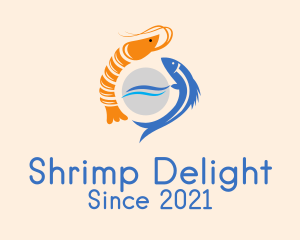 Ocean Shrimp & Fish logo design