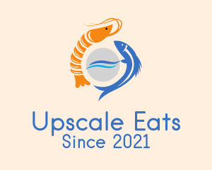 Ocean Shrimp & Fish logo design