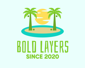 Beach Island Resort logo design