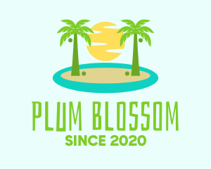 Beach Island Resort logo design