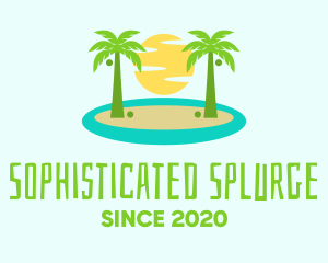 Beach Island Resort logo design