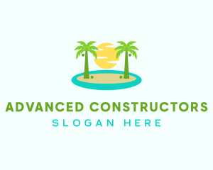 Beach Island Resort logo design