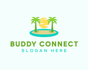 Beach Island Resort logo design