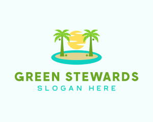 Beach Island Resort logo design