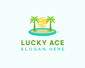 Beach Island Resort logo design