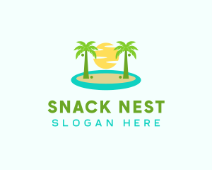 Beach Island Resort logo design