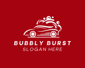 Car Wash Cleaning Bubbles  logo design