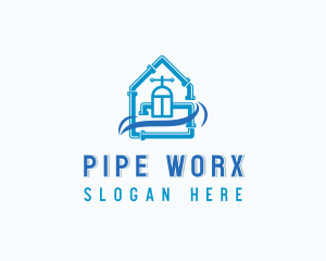 Pipe Plumbing Faucet logo