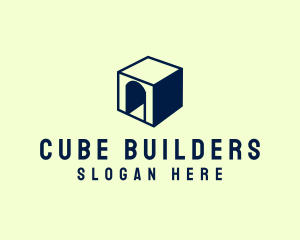 Blue Cube Home  logo design