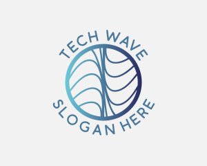Digital Tech Waves logo design