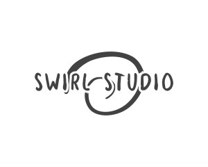 Swirl Graffiti Brush logo design