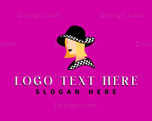 Fashion Woman Hat Logo