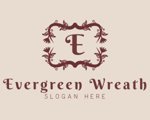 Floral Vine Wreath logo design