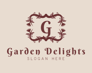 Floral Vine Wreath logo design