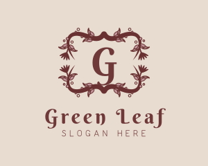 Floral Vine Wreath logo design