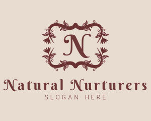 Floral Vine Wreath logo design