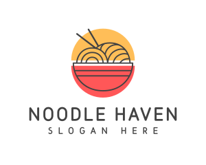 Minimalist Ramen Noodles logo design