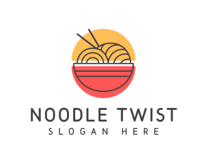 Minimalist Ramen Noodles logo design