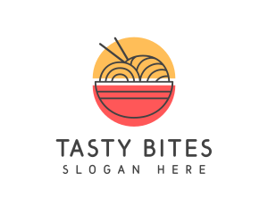 Minimalist Ramen Noodles logo design
