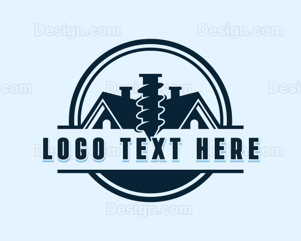 Handyman Screw Repairman Logo