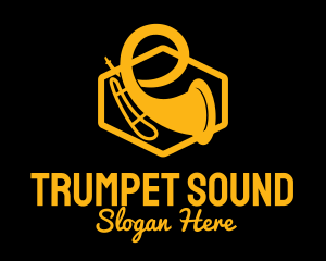 Gold Trumpet Silhouette logo