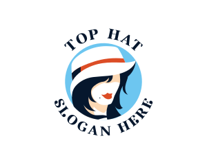 Beauty Woman Hat logo design