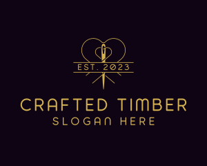 Needle Heart Sewing logo design