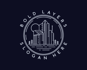 Apartment Building Real Estate logo design