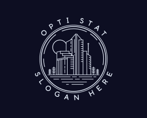 Apartment Building Real Estate logo design